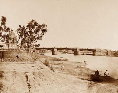 The Iron Bridge, Lucknow by Felice Beato